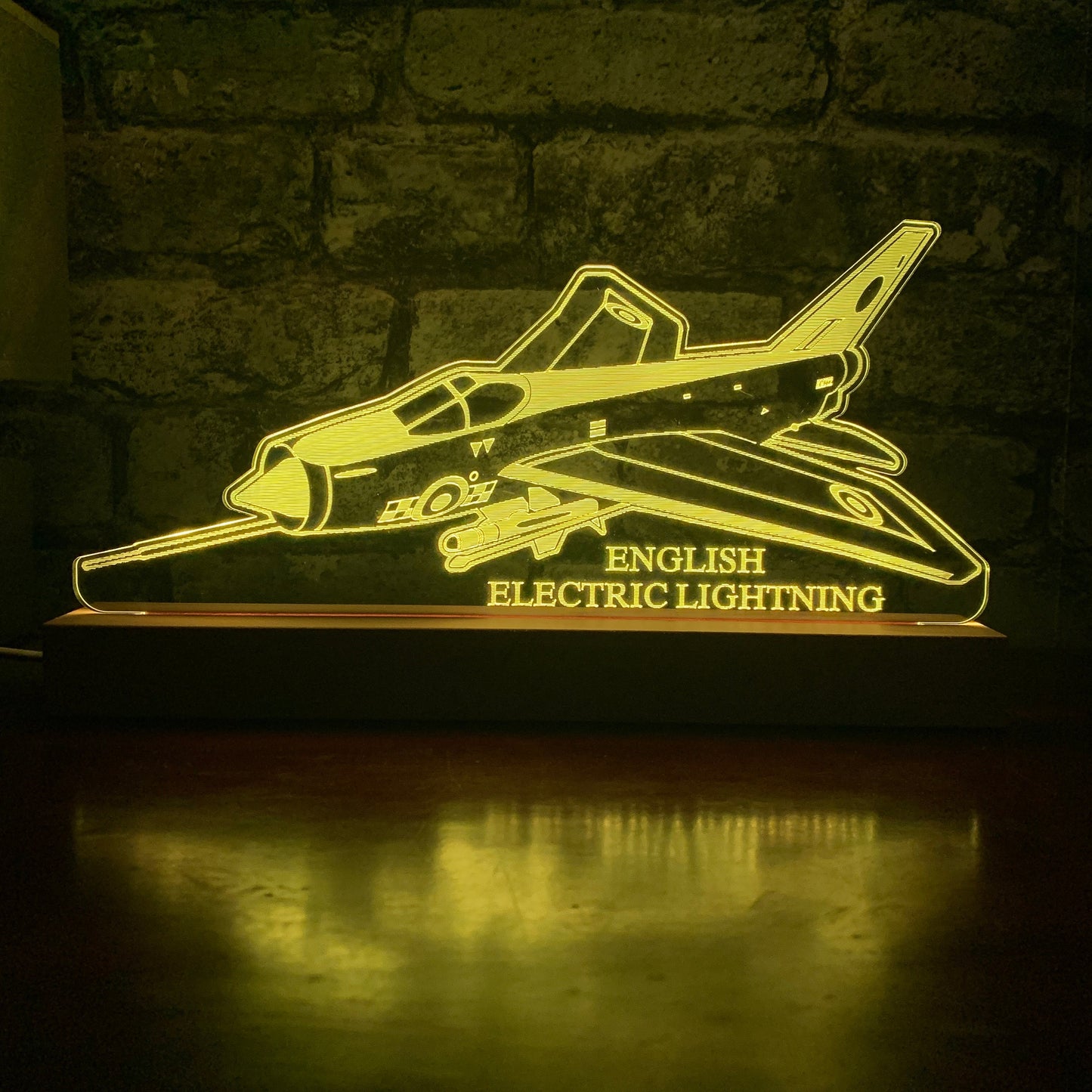 English Electric Lightning Airplane LED Lamp Night Light Night Light Stock Car & Banger Toy Tracks