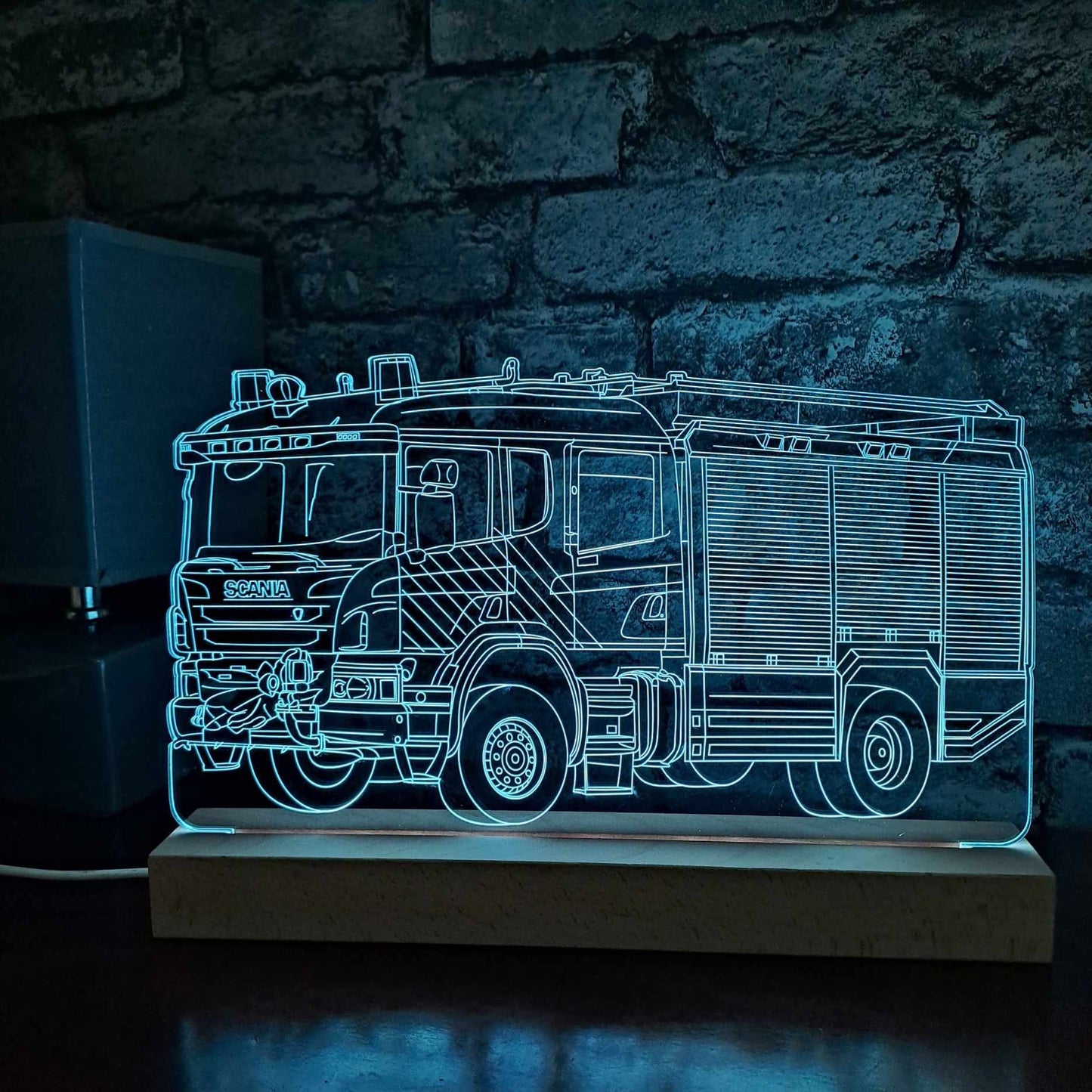 Fire Engine LED Lamp Night Light Night Light Stock Car & Banger Toy Tracks