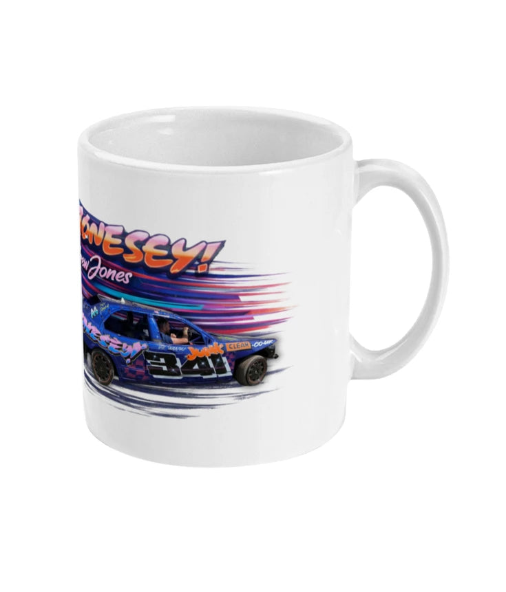 Jonesey Banger Racing Mug – right view