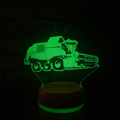 Combine Harvester LED Lamp Night Light