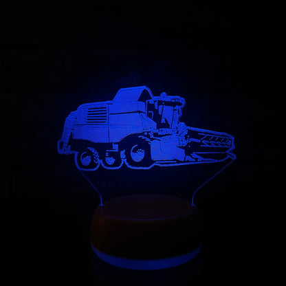 Combine Harvester LED Lamp Night Light