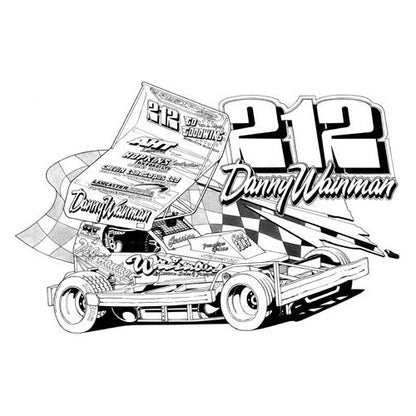 Brisca F1 #212 Danny Wainman karikatuurafdruk