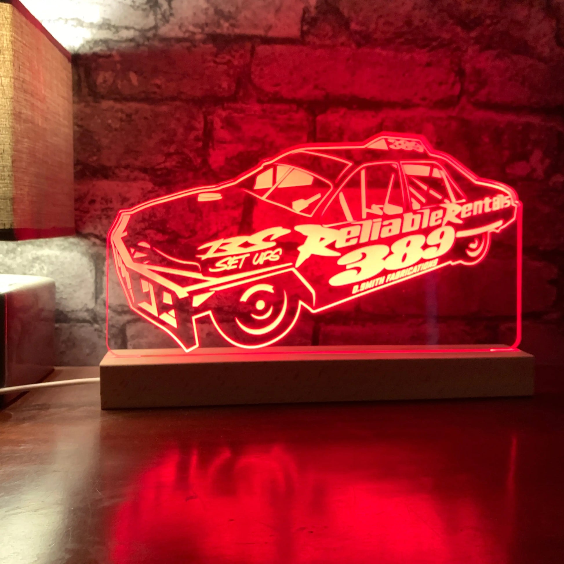 #389 Ryan Santry Saloon Stock Car Night Light  Night Light Stock Car & Banger Toy Tracks