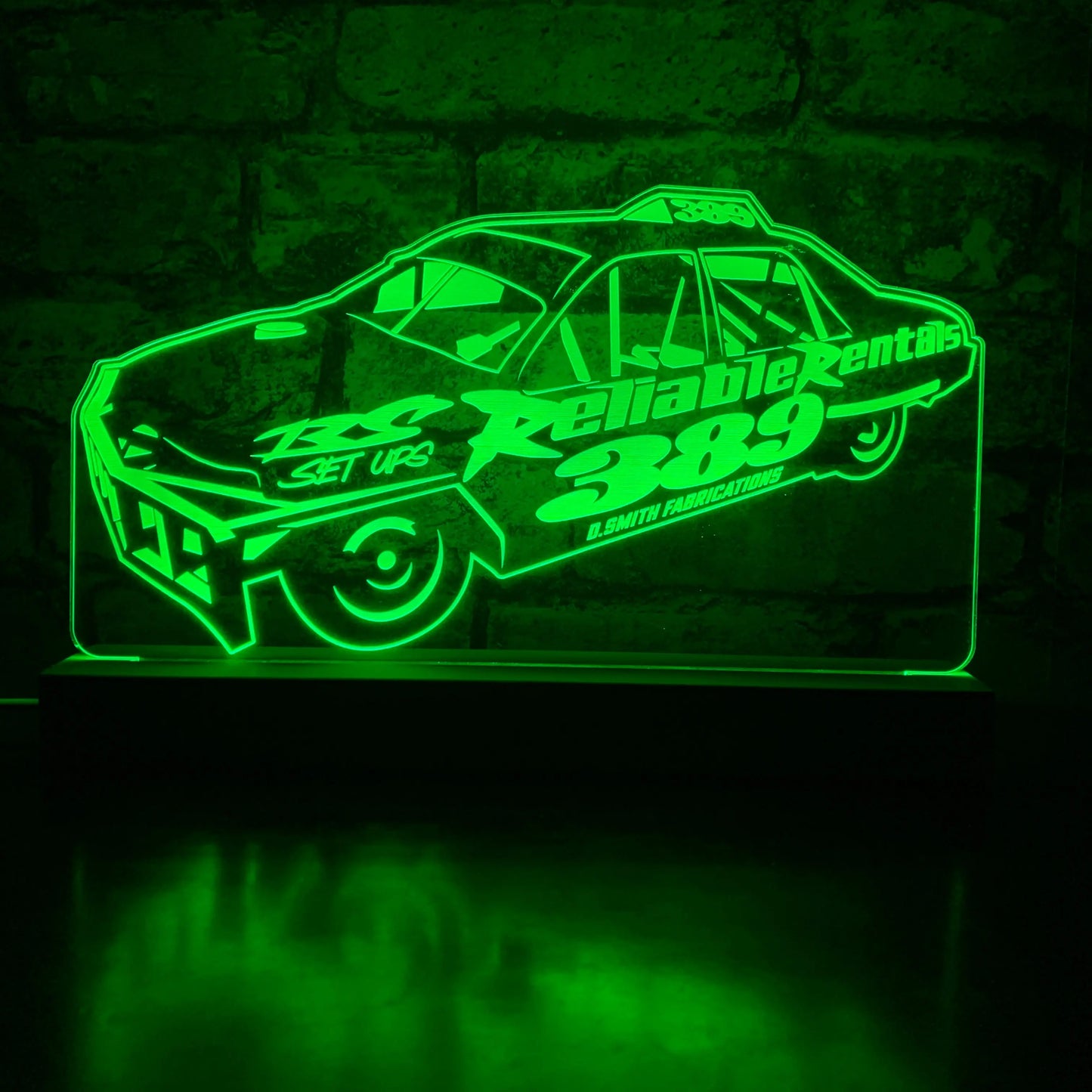 #389 Ryan Santry Saloon Stock Car Night Light  Night Light Stock Car & Banger Toy Tracks