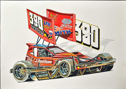 Brisca F1 #390 Stuart Smith Caricature Print