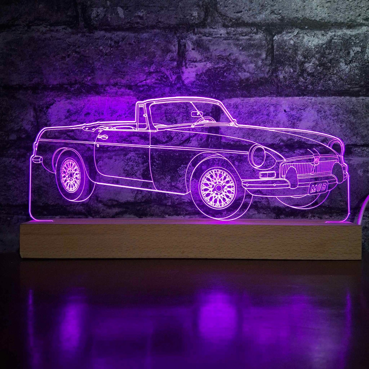 Personalised MGB Sports Car LED Lamp Night Light