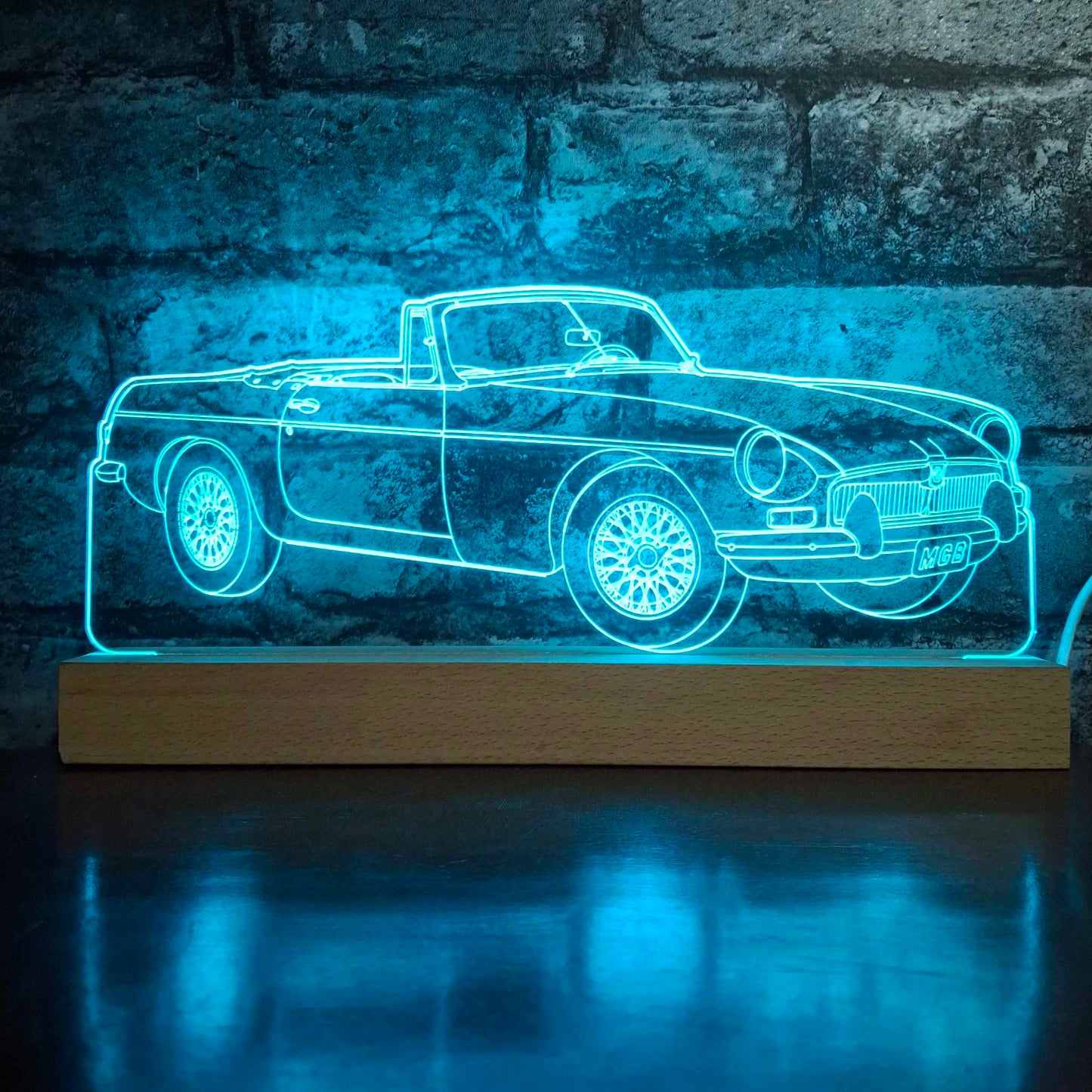 Personalised MGB Sports Car LED Lamp Night Light