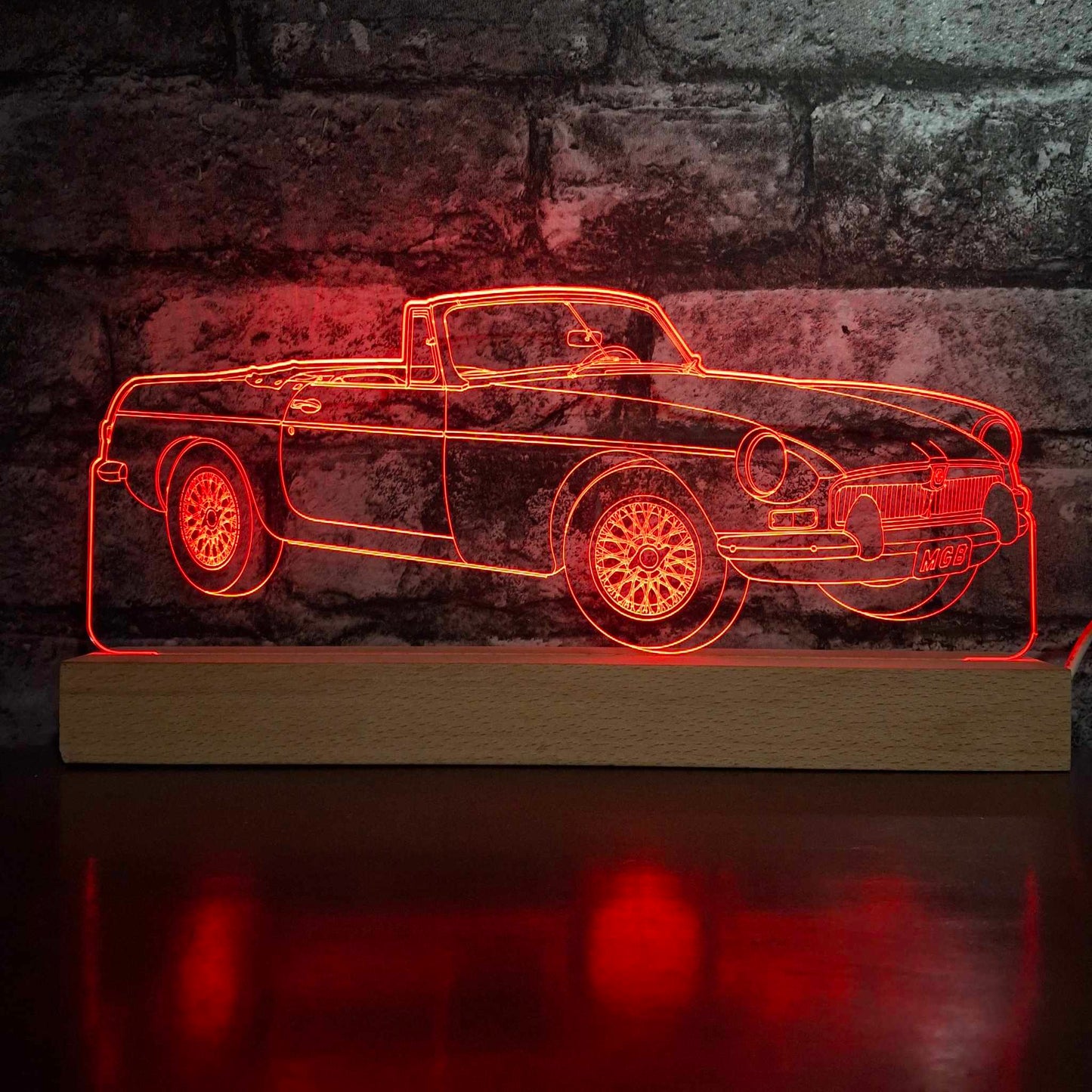 Personalised MGB Sports Car LED Lamp Night Light