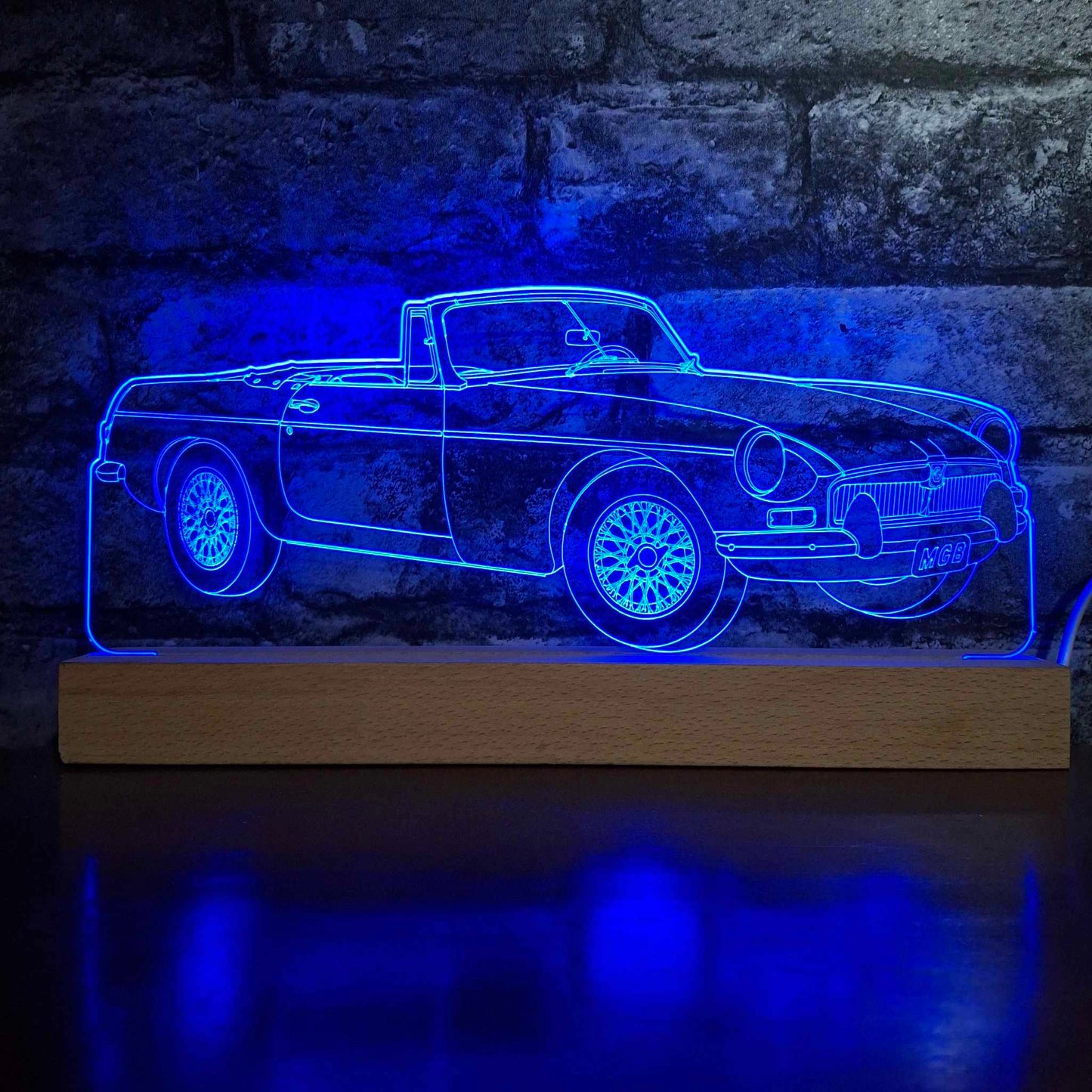 Personalised MGB Sports Car LED Lamp Night Light