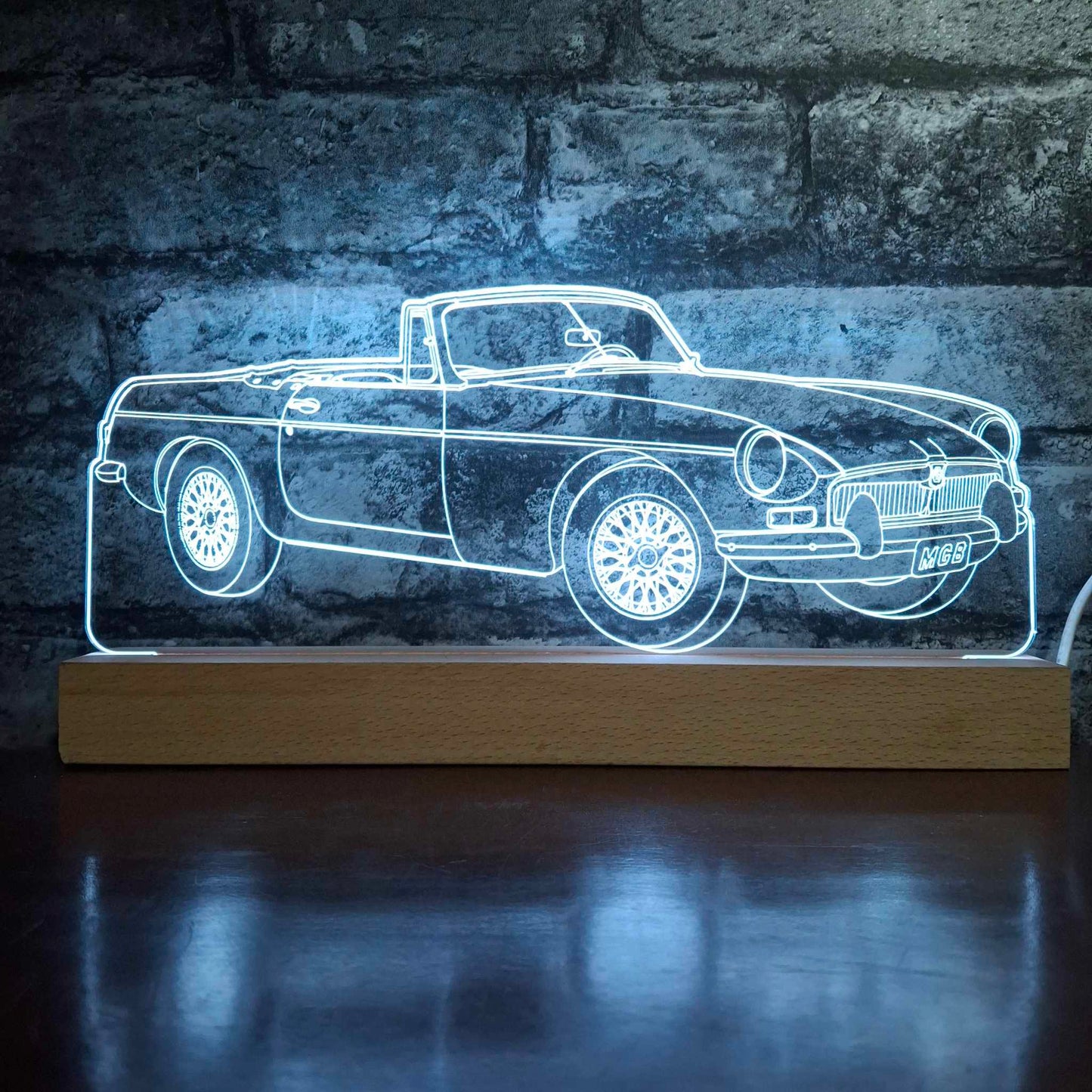 Personalised MGB Sports Car LED Lamp Night Light