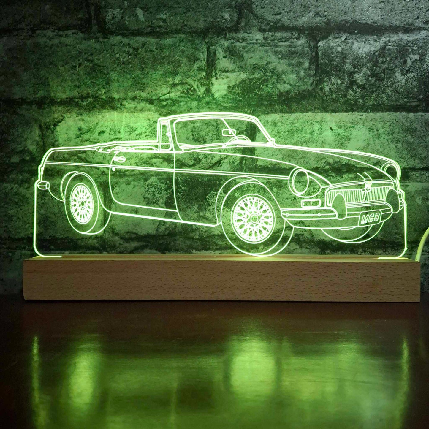 Personalised MGB Sports Car LED Lamp Night Light