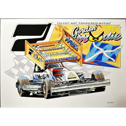 Brisca F1 #7 Gordon Moodie Karikatuur Print