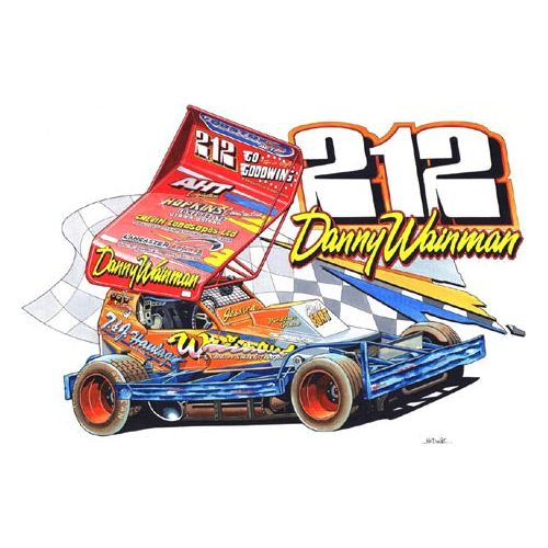 Brisca F1 #212 Danny Wainman karikatuurafdruk