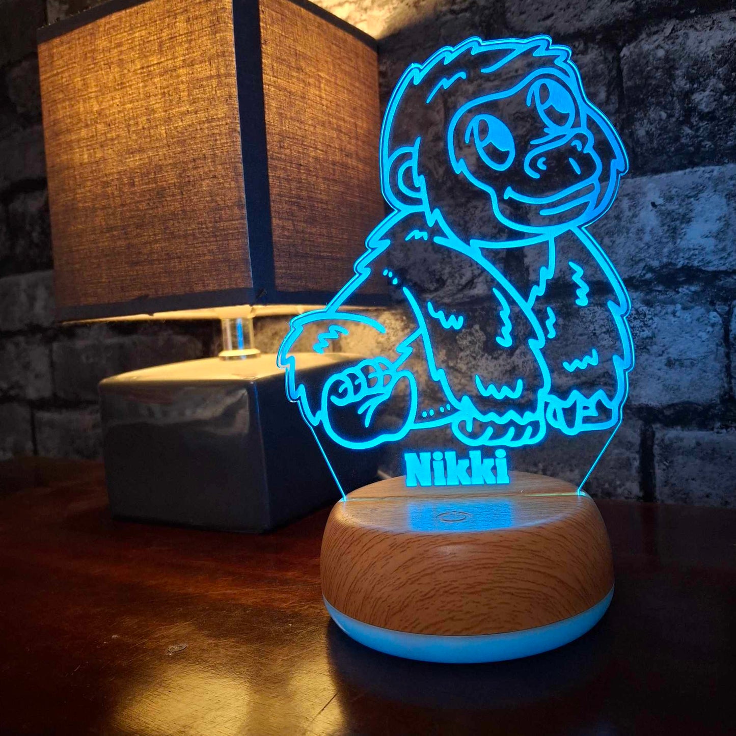 Gepersonaliseerde Baby Gorilla LED Lamp Nachtlampje