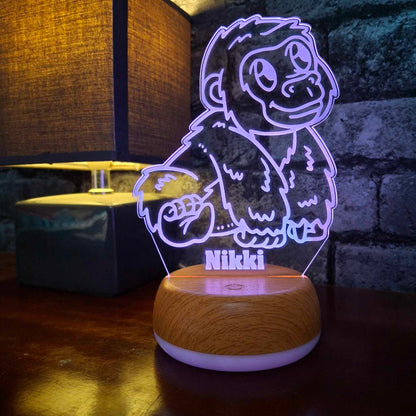 Gepersonaliseerde Baby Gorilla LED Lamp Nachtlampje