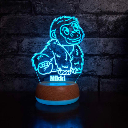 Gepersonaliseerde Baby Gorilla LED Lamp Nachtlampje