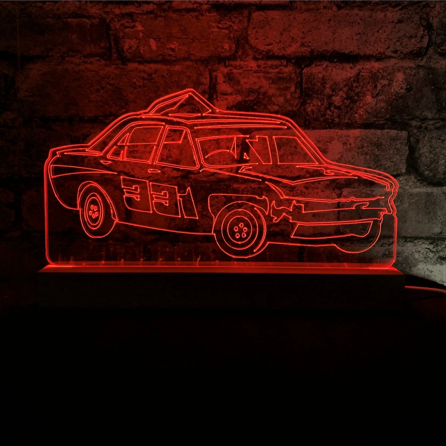 Boxer Jack 331 - Banger Night Light - Large Wooden Base - Night Light - Stock Car & Banger Toy Tracks