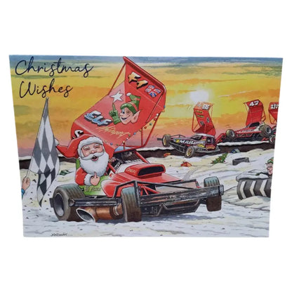 Brisca Formula 1 Christmas Cards Set of 6  Christmas Cards Stock Car & Banger Toy Tracks