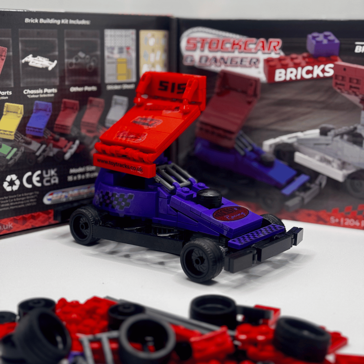 Brisca F1 Stock Car Brick Building Kit - Shale