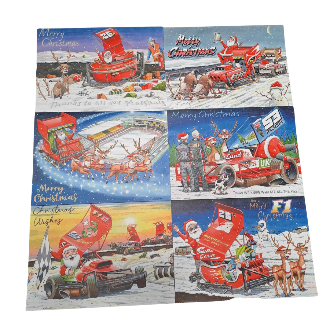 Brisca Formula 1 Christmas Cards Set of 6