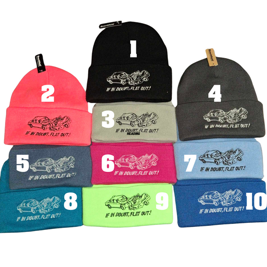 If In Doubt, Flat Out! Beanie Hats in a Variety of Colours