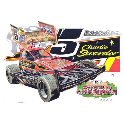 Brisca F1 #5 Charlie Sworder karikatuur print