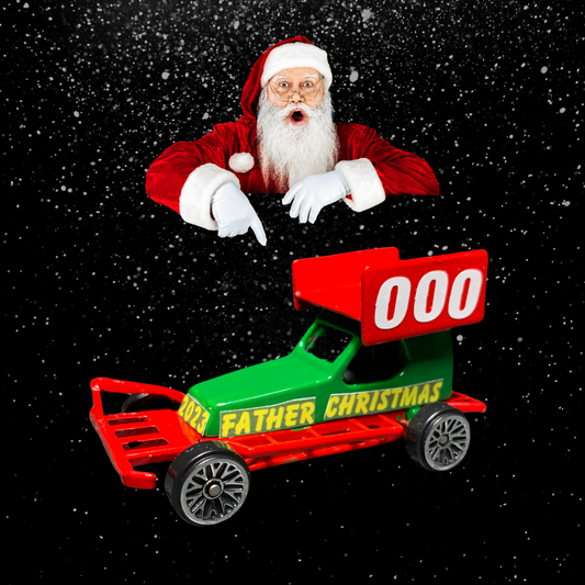 ‘0! ‘0! ‘0! Father Christmas Stock Car Model