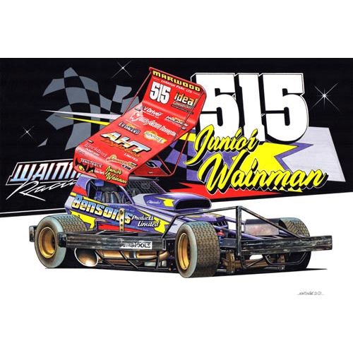 Brisca F1 #515 FWJ Shale karikatuurafdruk