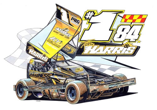 Brisca F1 #84 #1 Tom Harris Caricature Print