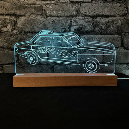 Granada - Banger Night Light - Large Wooden Base - Night Light - Stock Car & Banger Toy Tracks