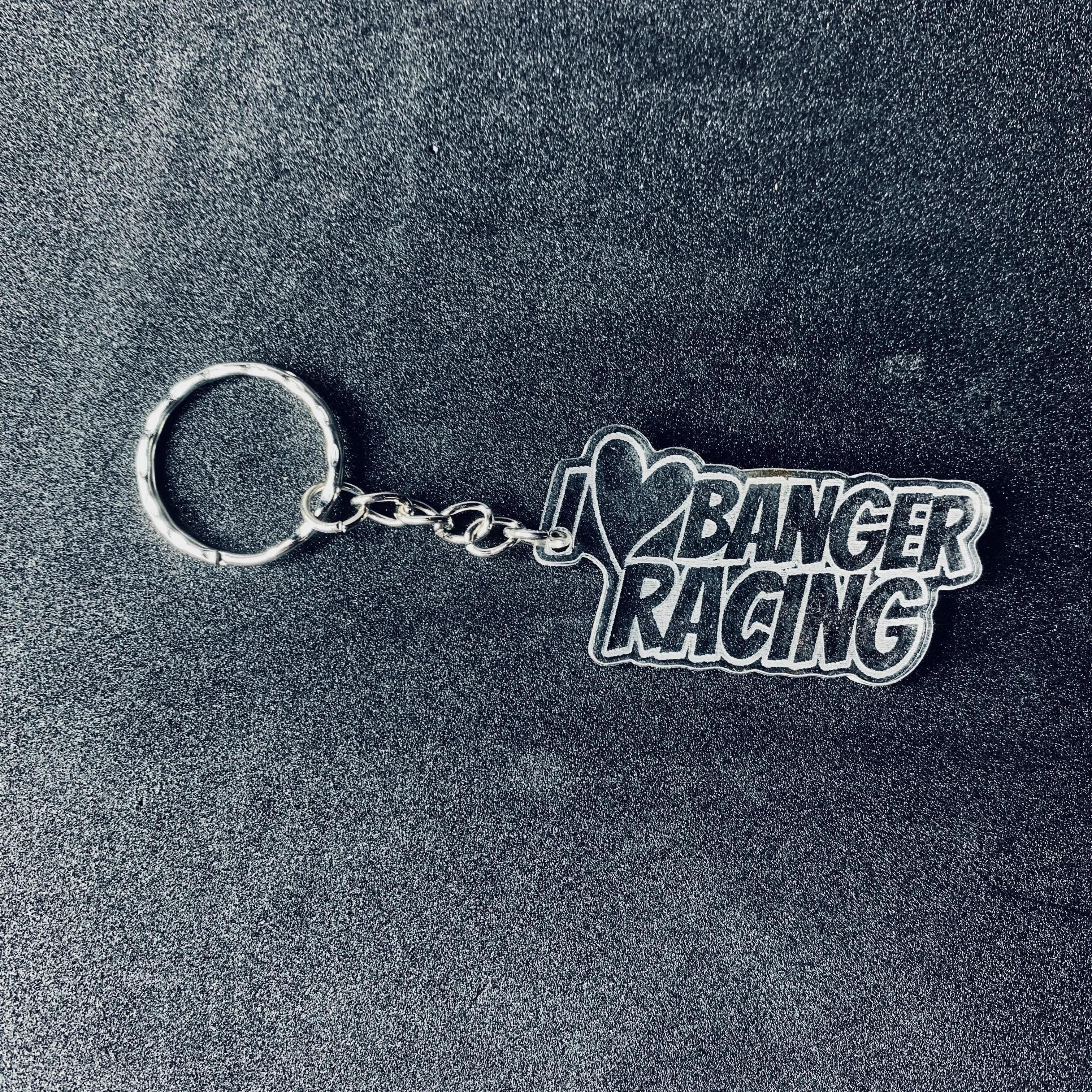 I Love Banger Racing Key Ring – Stock Car & Banger Toy Tracks