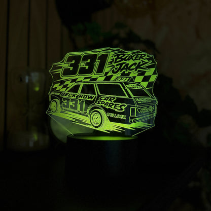 Boxer Jack 331 Jason Jackson banger LED night light white colour showing laser engraved detail