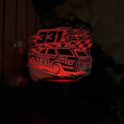 Boxer Jack 331 Volvo 240 estate banger LED night light illuminated in red