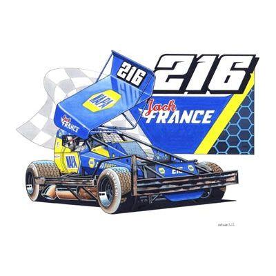 Brisca F1 #216 Jack France Karikatuur Print