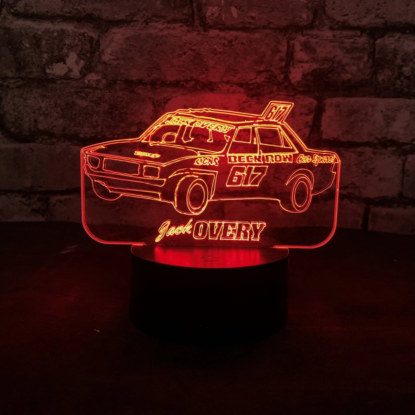 Jack Overy #617 Banger LED Night Light  Night Light Stock Car & Banger Toy Tracks