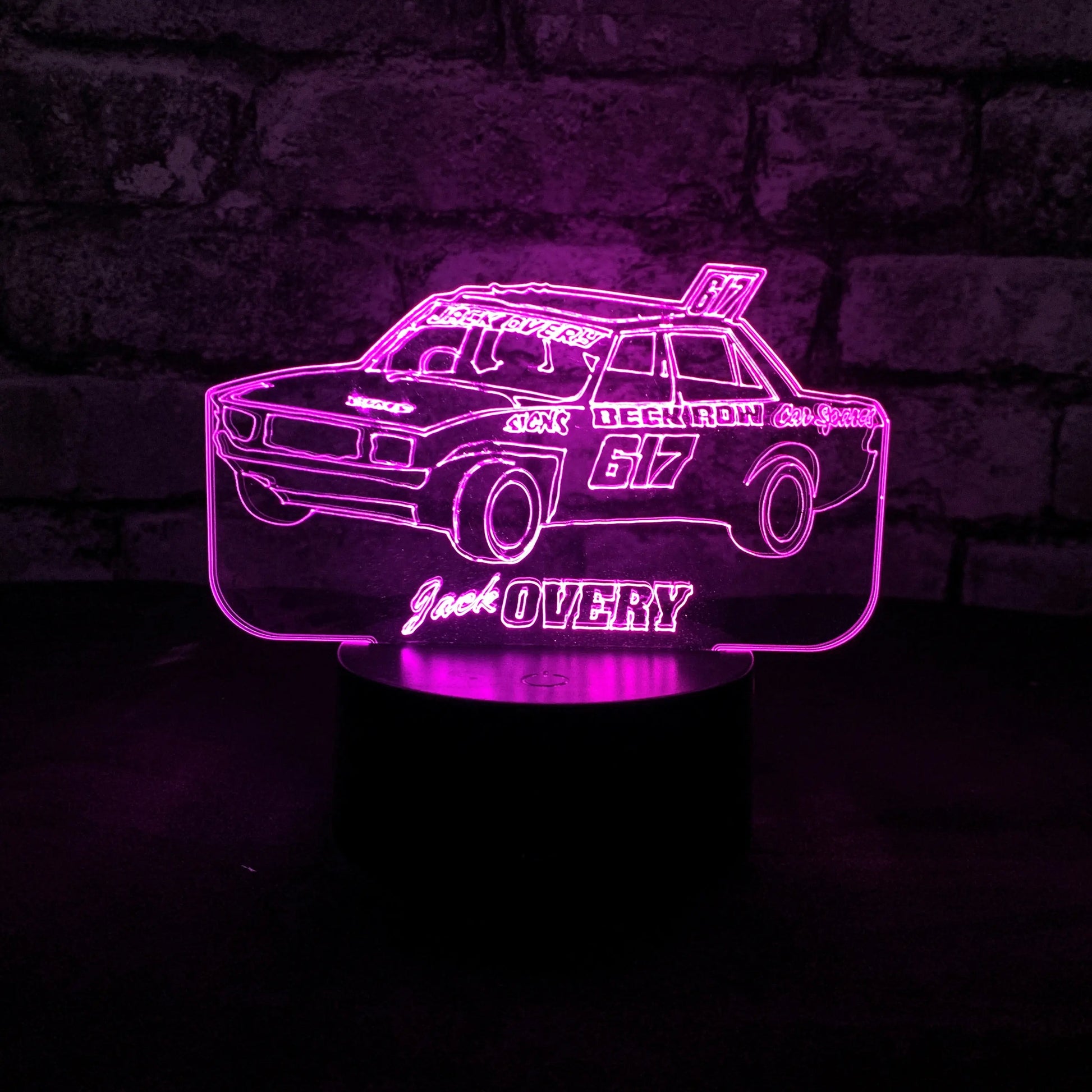 Jack Overy #617 Banger LED Night Light  Night Light Stock Car & Banger Toy Tracks