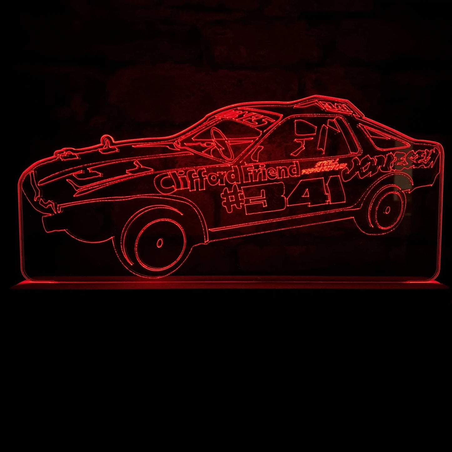 Jonesey #341 - Banger Night Light - Large Wooden Base - Night Light - Stock Car & Banger Toy Tracks