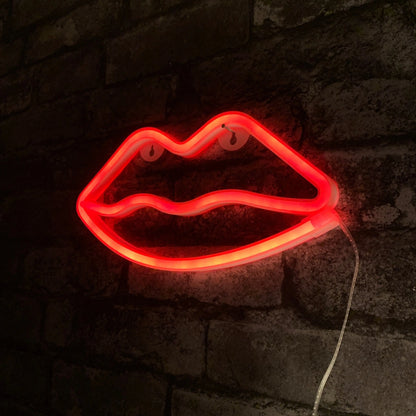 Lips LED NEON Wall Light - Wall Light - Stock Car & Banger Toy Tracks