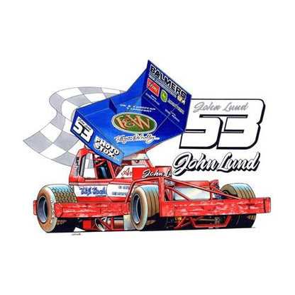 Brisca F1 #53 John Lund Karikatuur Print