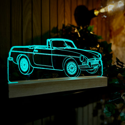 Gepersonaliseerde MG-auto LED-lamp nachtlampje