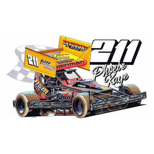 Brisca F1 #211 Phoebe Wainman karikatuurafdruk