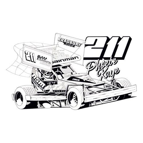 Brisca F1 #211 Phoebe Wainman karikatuurafdruk