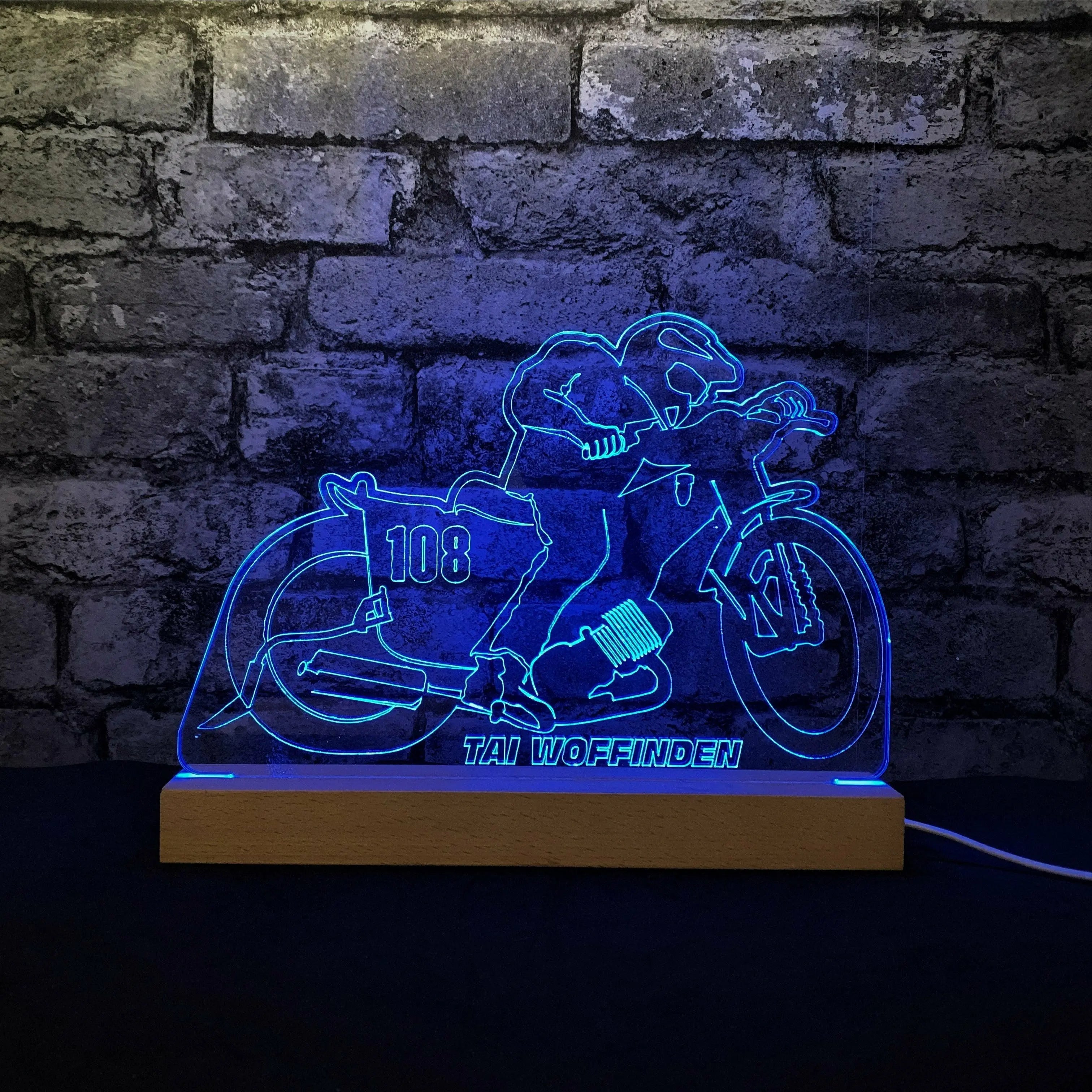Speedway Bike Night Light Stock Car Banger Toy Tracks