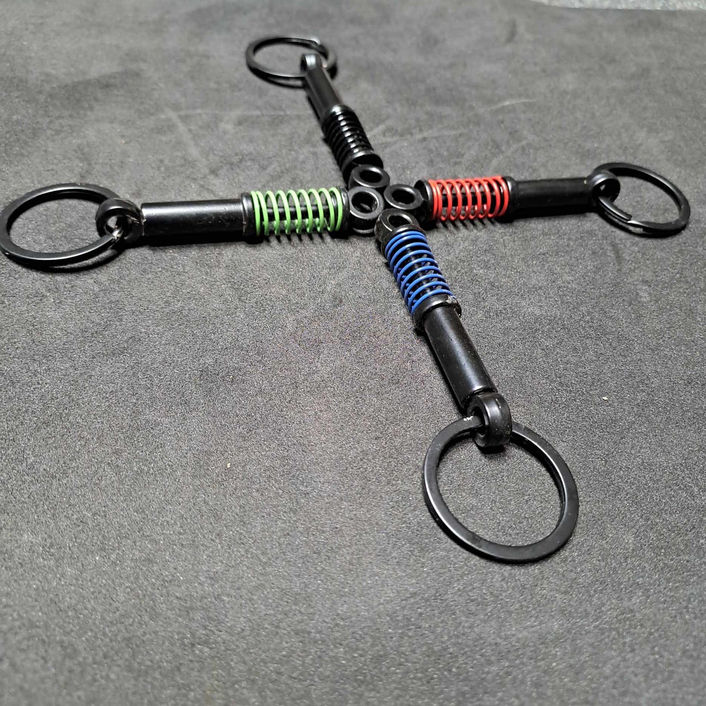 Spring Suspension Shock Absorber Keyring  Key Ring Stock Car & Banger Toy Tracks