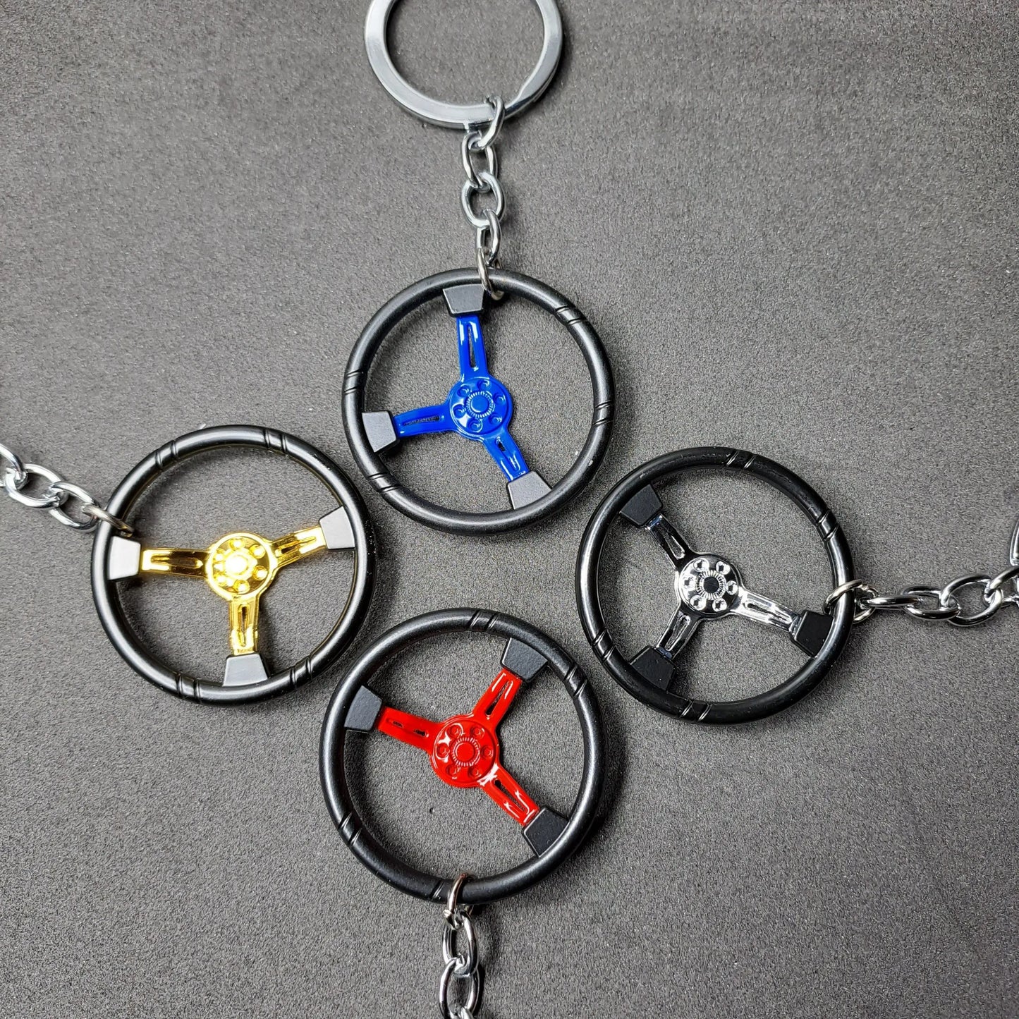 Steering Wheel Keyring  Key Ring Stock Car & Banger Toy Tracks