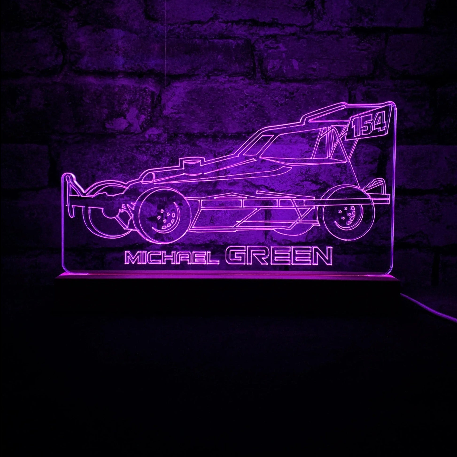 Superstox Night Light - Large Wooden Base - Night Light - Stock Car & Banger Toy Tracks