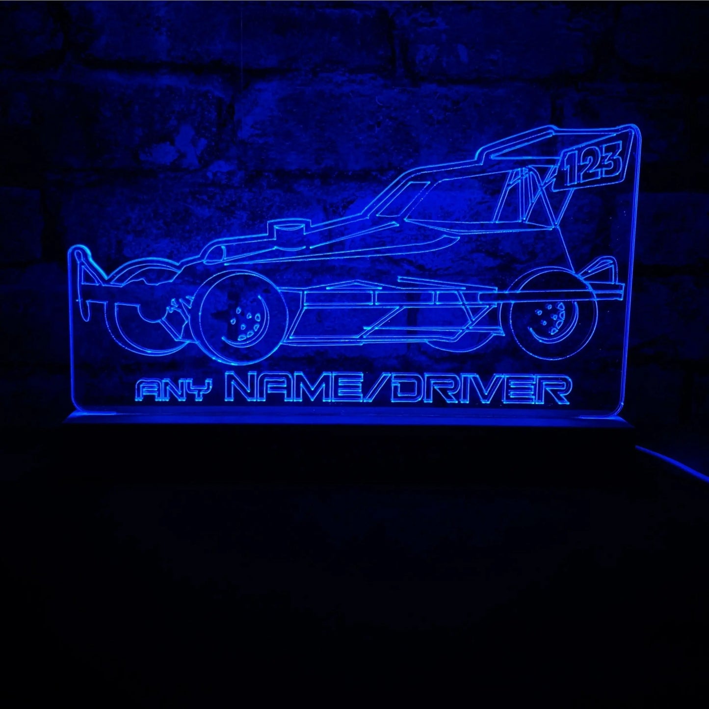 Superstox Night Light - Large Wooden Base - Night Light - Stock Car & Banger Toy Tracks