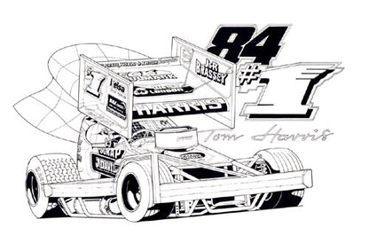 Brisca F1 #84 #1 Tom Harris Caricature Print