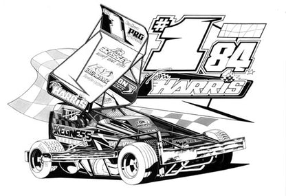 Brisca F1 #84 #1 Tom Harris Caricature Print