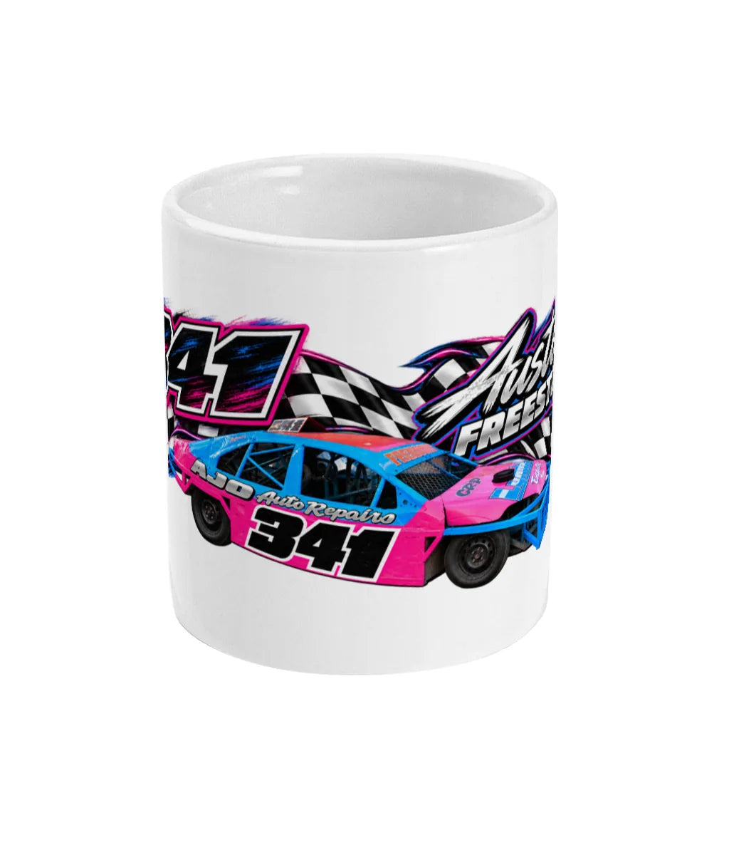Austen Freestone #341 2L Saloon Stock Car Mug – front view